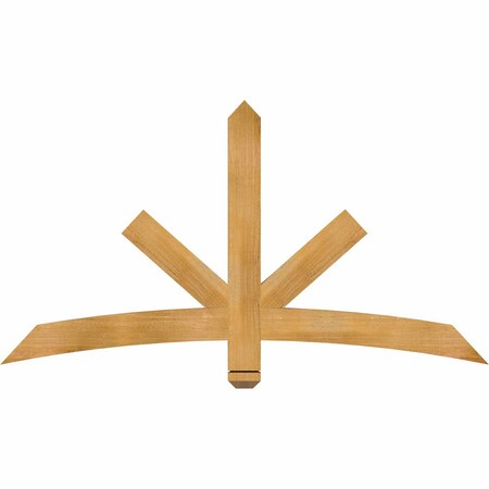 Ekena Millwork Alberta Rough Sawn Timber Gable Bracket, Western Red Cedar, 60"W x 32"H x 2"D x 4"F, 13/12 Pitch GBW060X32X0204ALB00RWR
